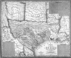 Carte du Texas de Mitchell, 1835 - American School